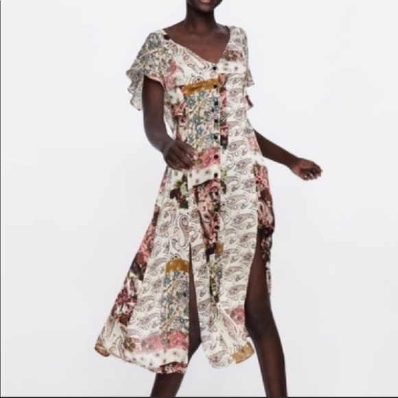Zara Dresses & Skirts - ZARA DENIM midi dress